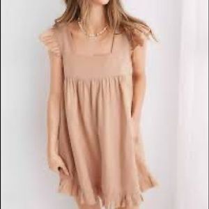 Aerie Linen Flutter Mini Sundress